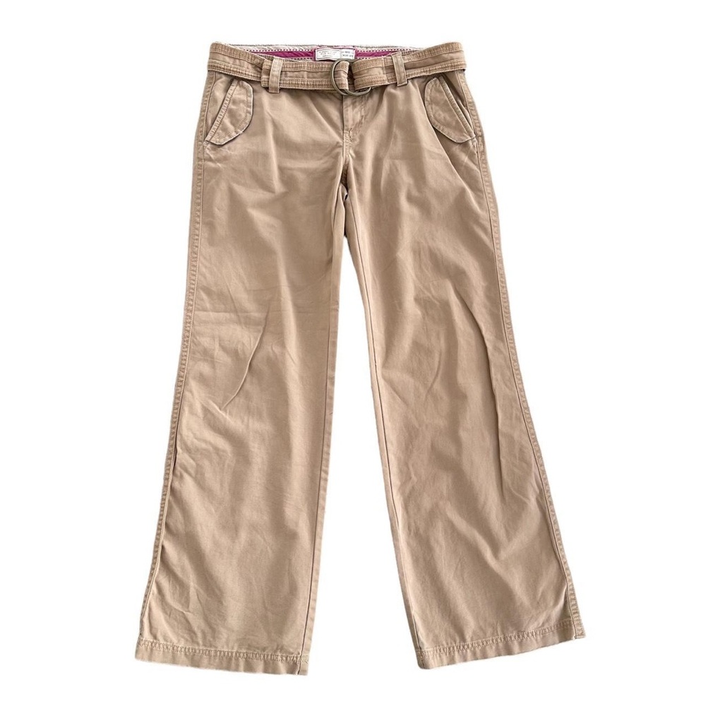 Y2K Old Navy Khaki Wide Leg Pants Size 8 Reg